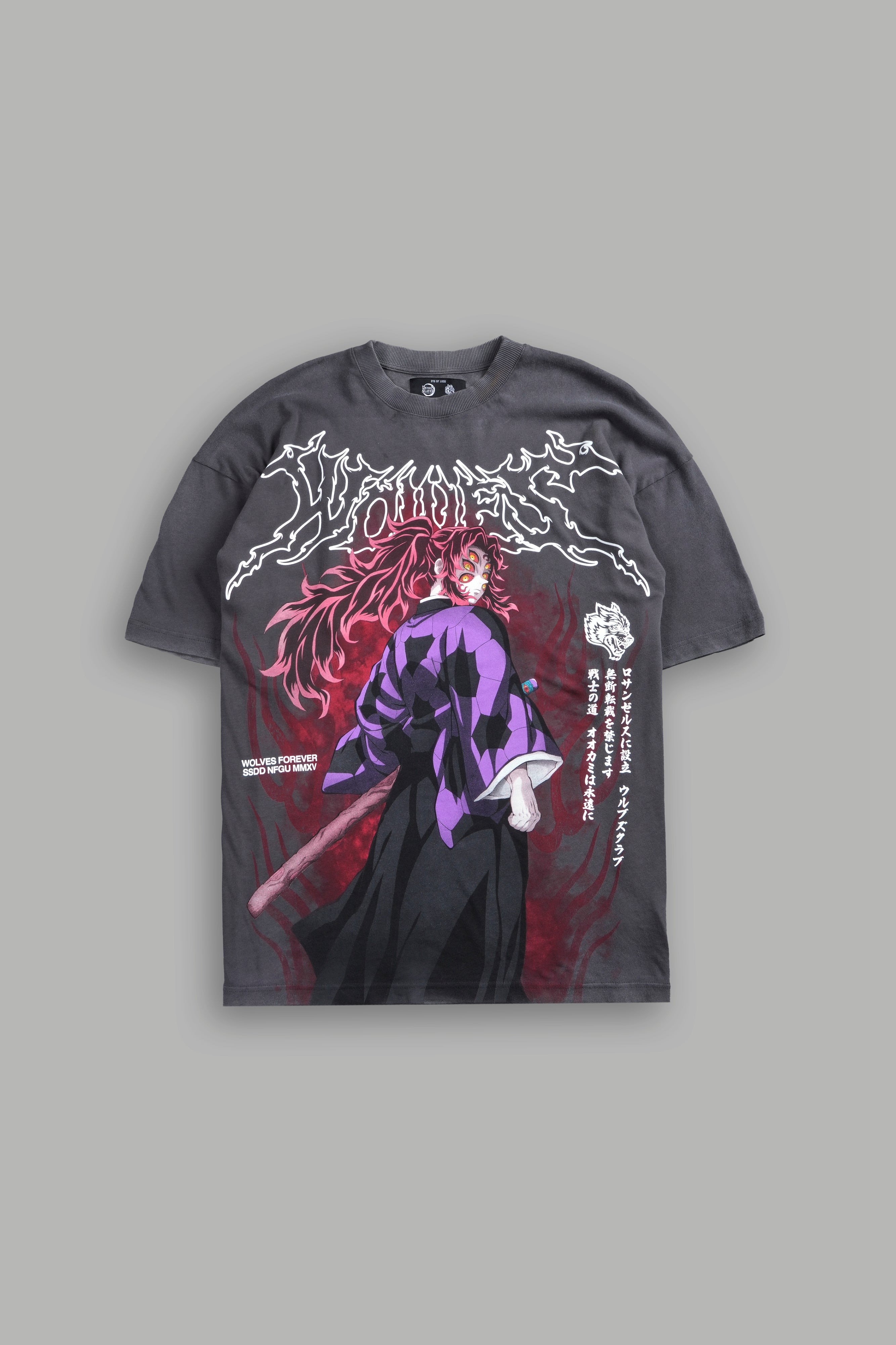 Blood Moon Premium Oversized Tee in Wolf Gray