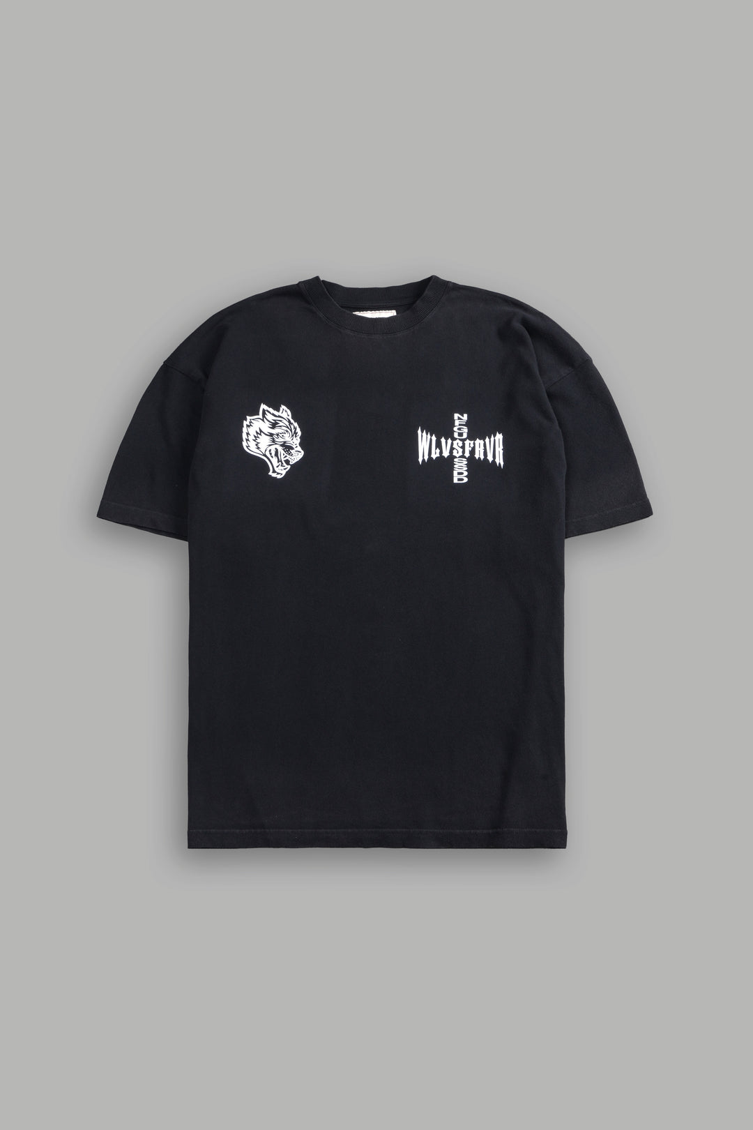 Iron Code "Side By Side" Series Premium Oversized Tee in Charcoal Drift Wash