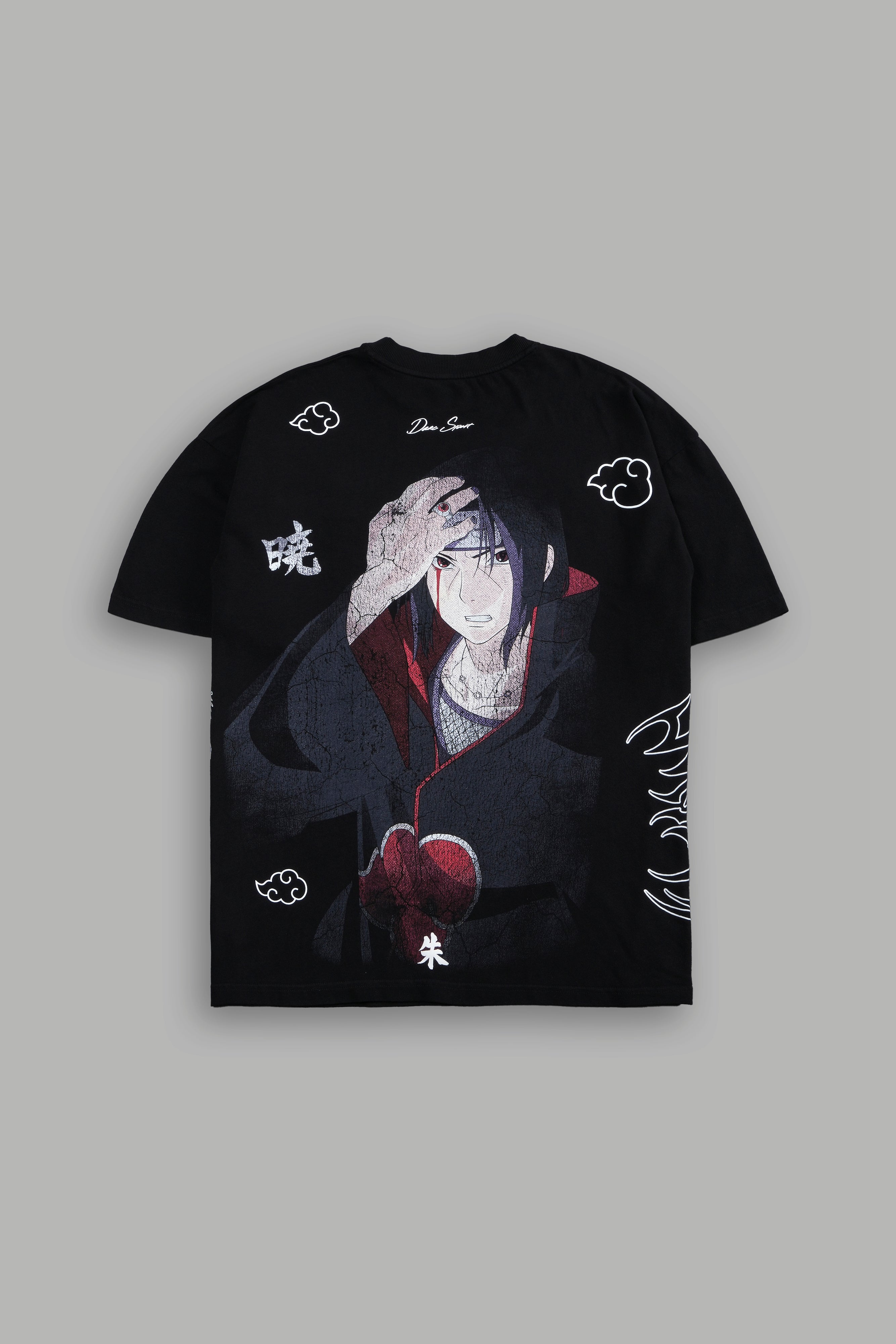 Itachi Akatsuki "Side By Side" Oversized Tee in Black