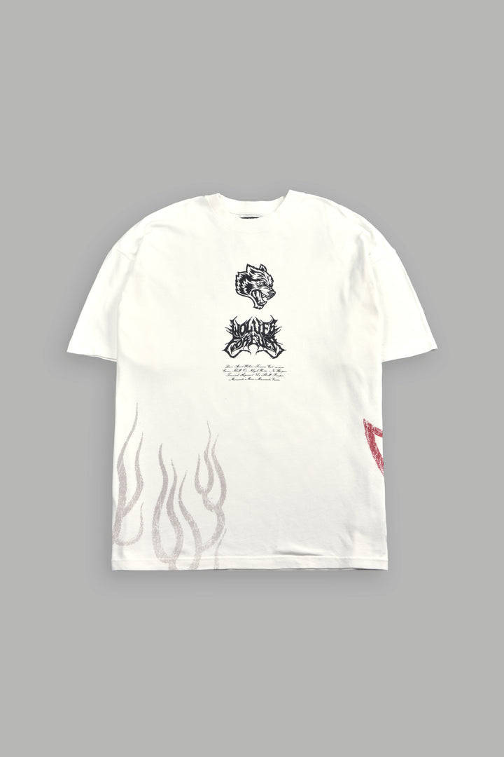 Deidara Premium Oversized Tee in Cream