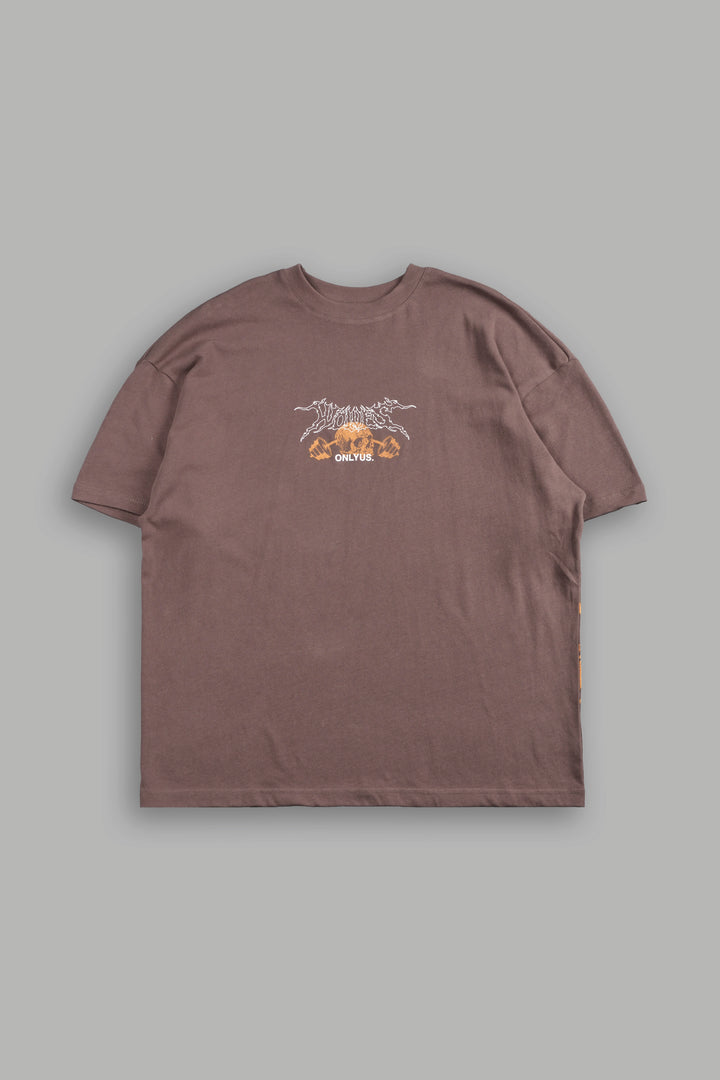 Wolves Bodybuilding Club Premium Tee In Mojave Brown