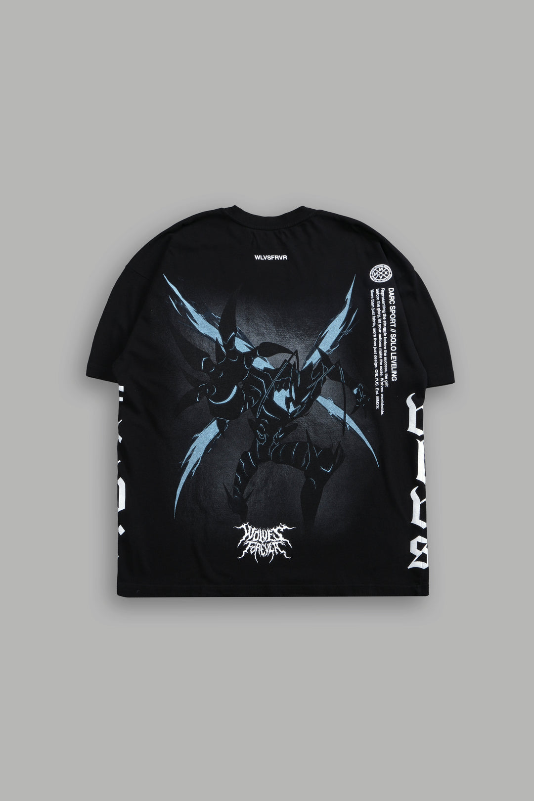 Beru "Side By Side" Series Premium Oversized Tee in Black