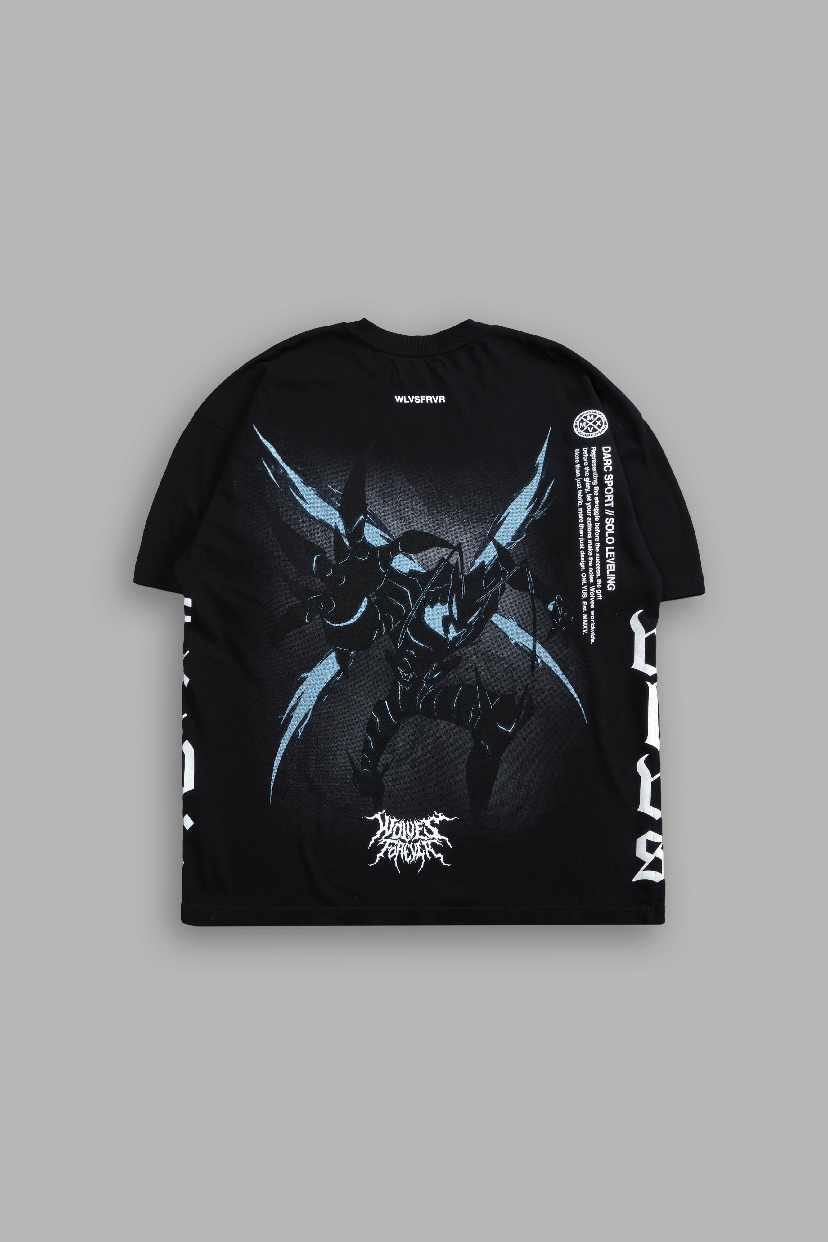 Beru "Side By Side" Series Premium Oversized Tee in Black