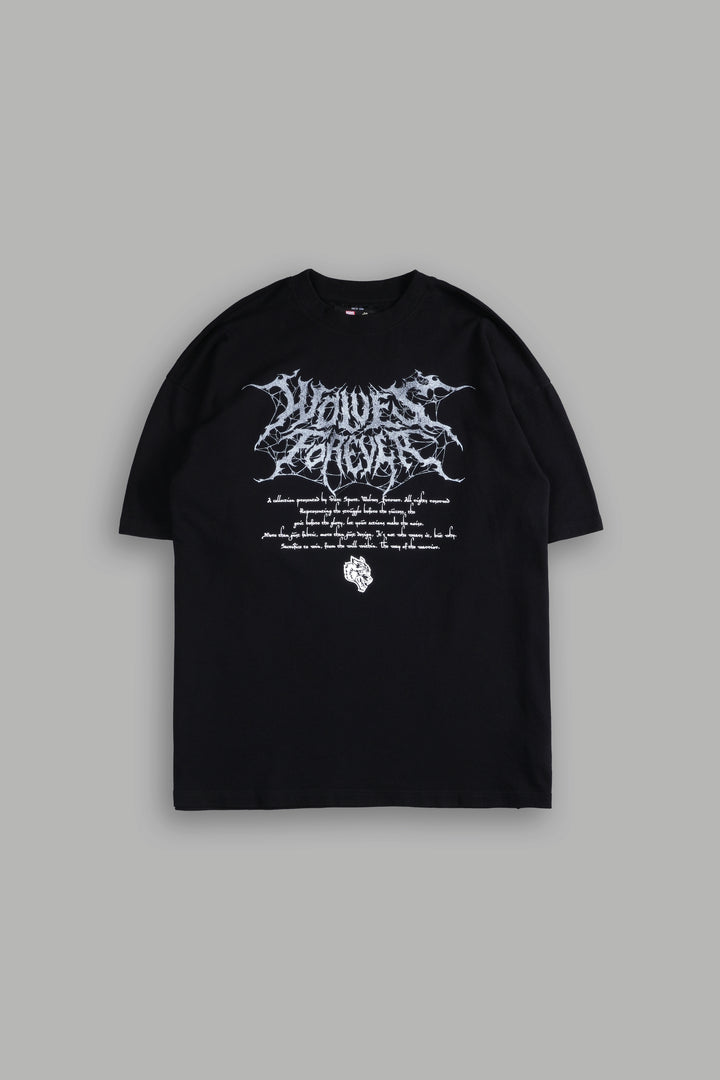 Web Of Shadows "Premium" Oversized Tee in Black