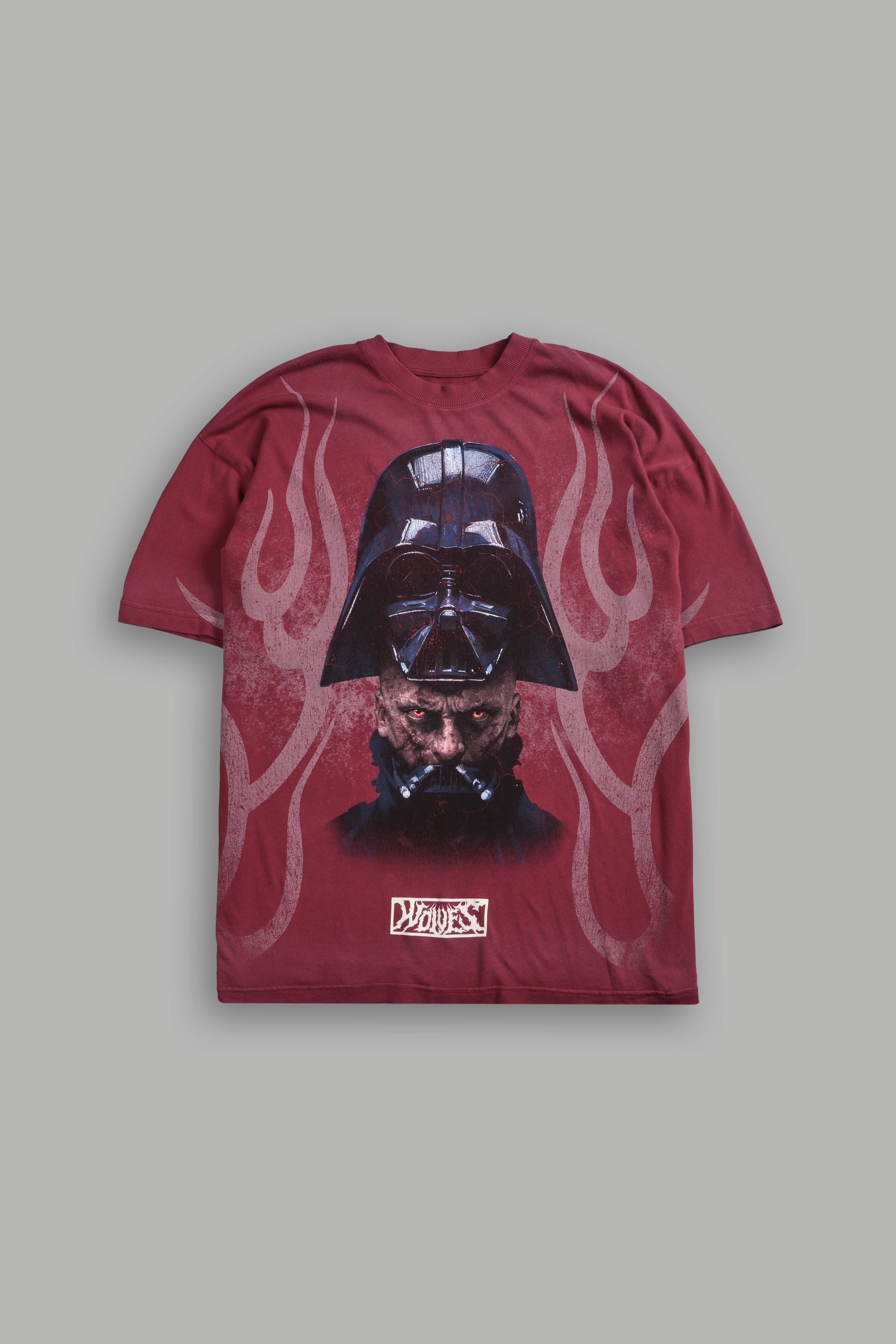 Ashes of the Dark V2 "Premium" Oversized Tee in Cherry Red Drift Wash