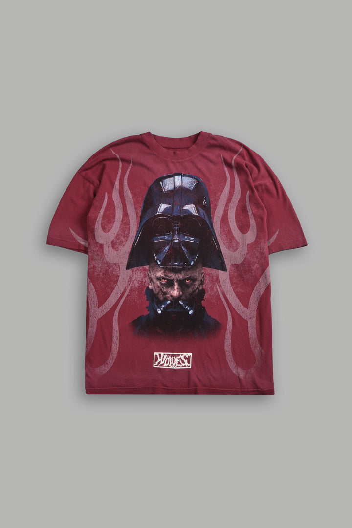 Ashes of the Dark V2 "Premium" Oversized Tee in Cherry Red Drift Wash