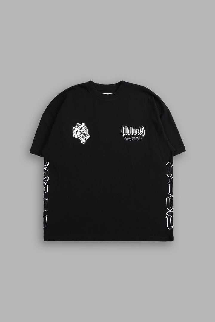 Darc Pegasus "Side By Side" Oversized Tee in Black