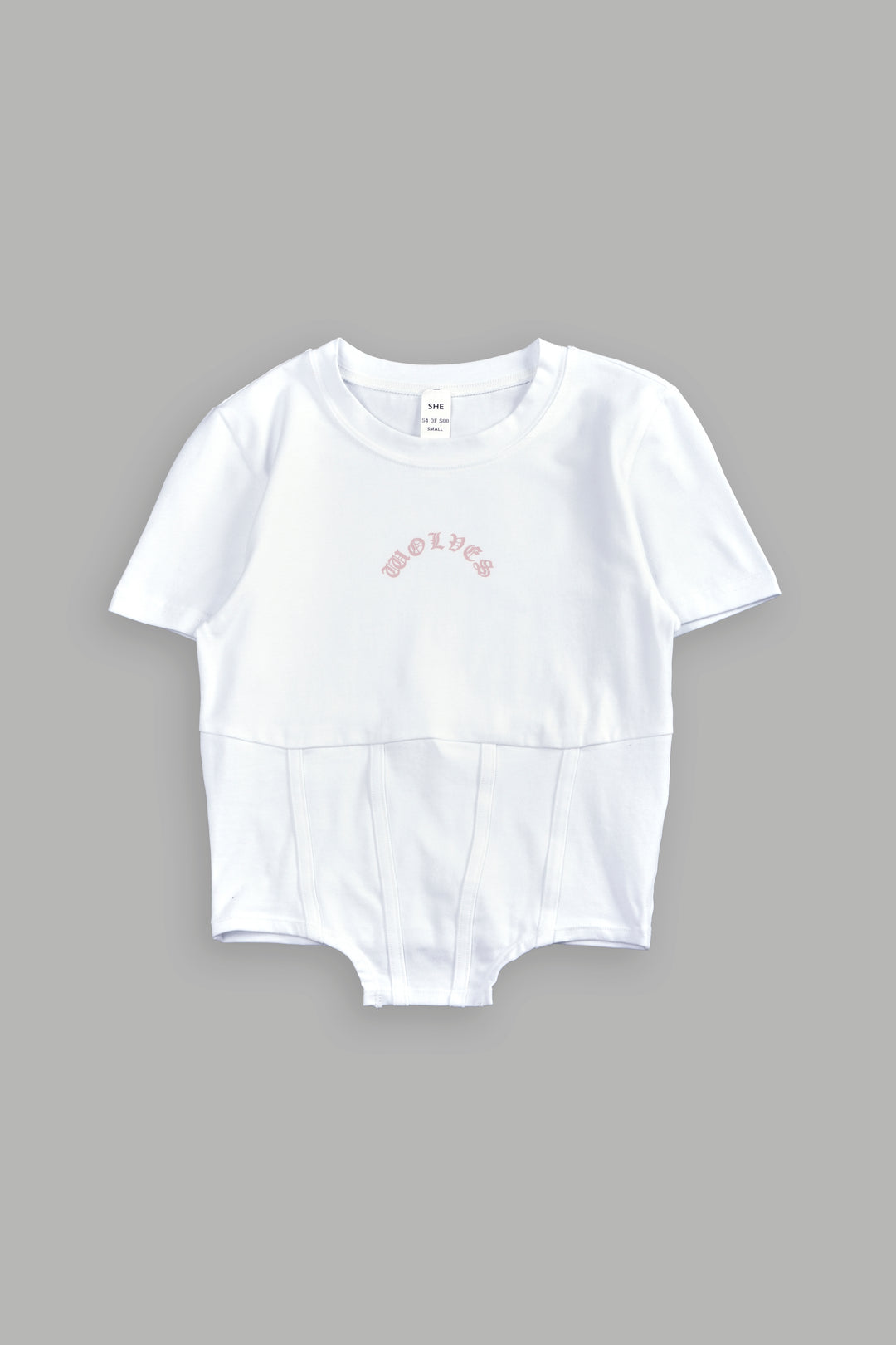 Chopper Wolf Salem Corset Tee in White