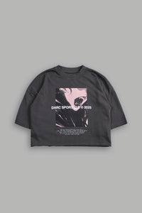 Fangs Premium "Premium" Oversized (Cropped) Tee in Wolf Gray