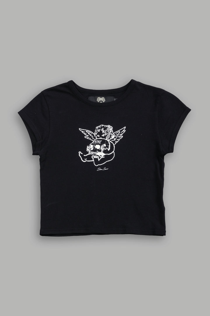 Cherub and the Skull "Baby" Tee in Black