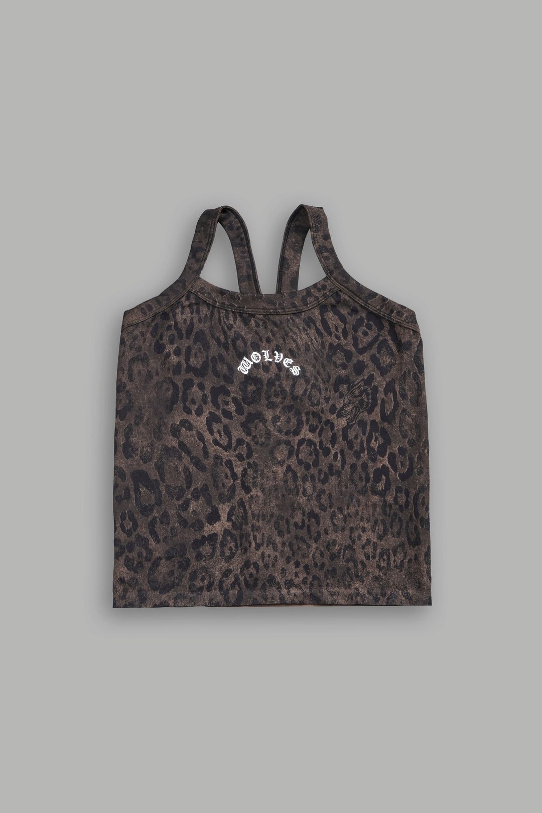 Chopper Hannah Long Soft Seamless Tank in Darc Brown Leopard