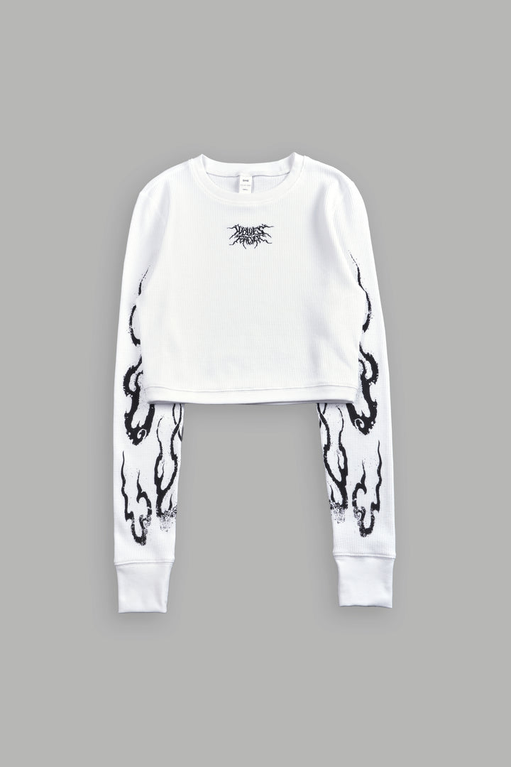 Darc Infernal Cropped Thermal L/S in White