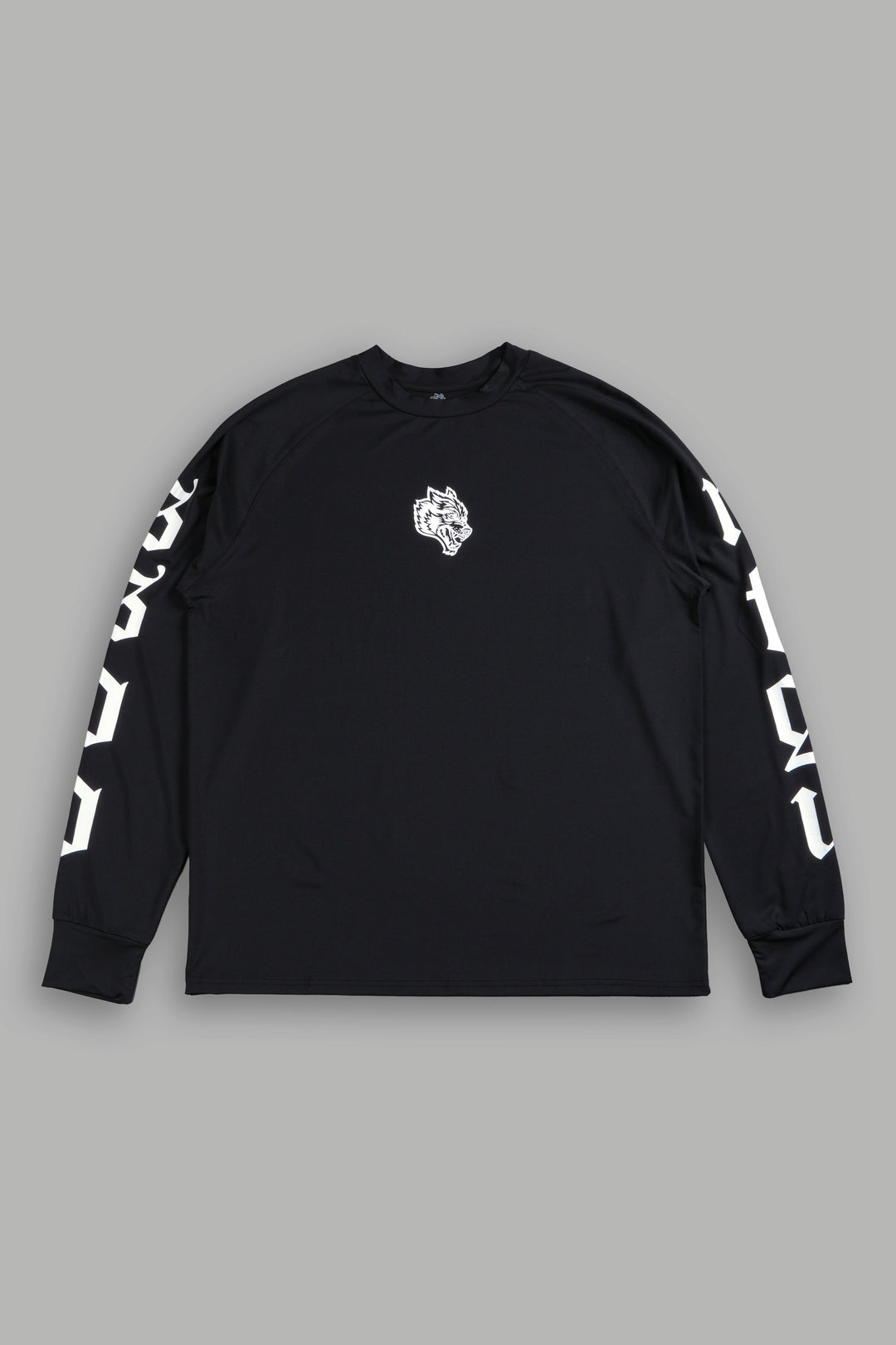 SSDDNFGU "Dry Wolf" L/S Raglan Tee in Black