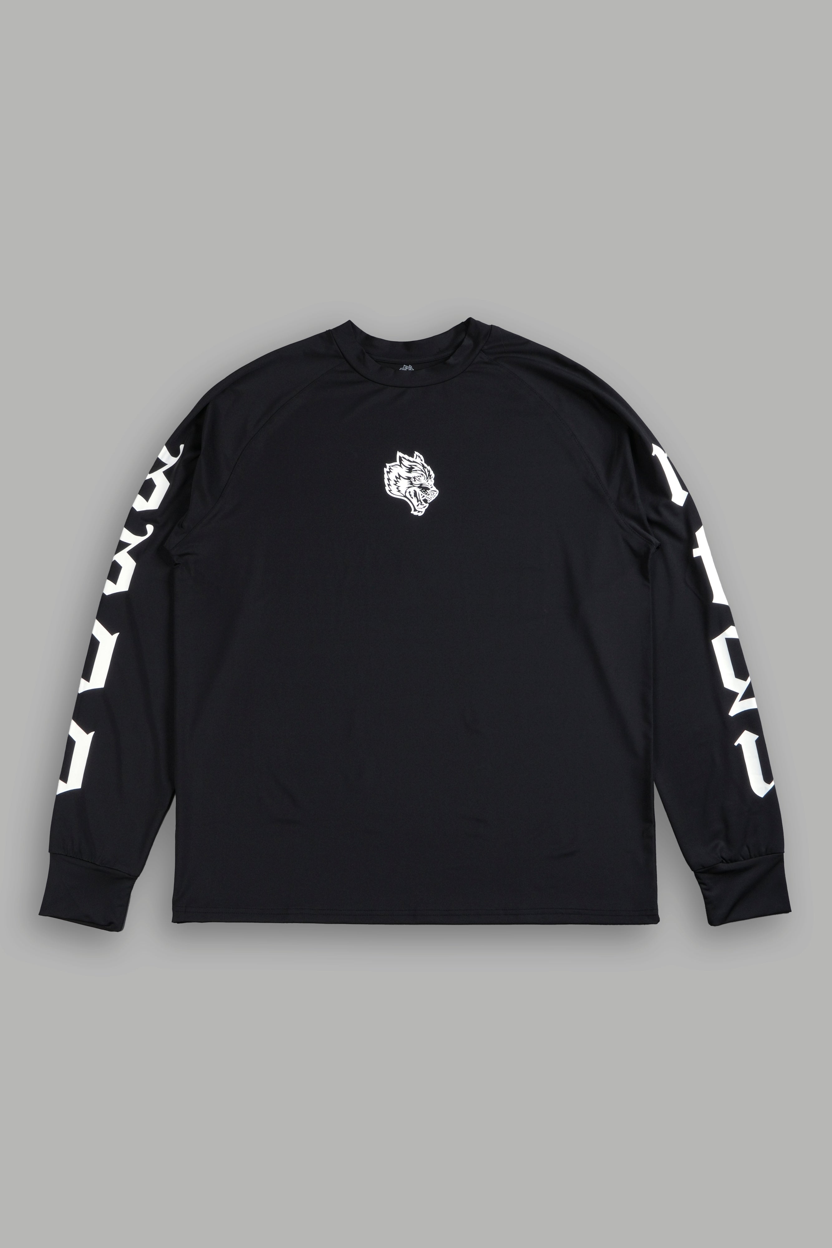 SSDDNFGU "Dry Wolf" L/S Raglan Tee in Black