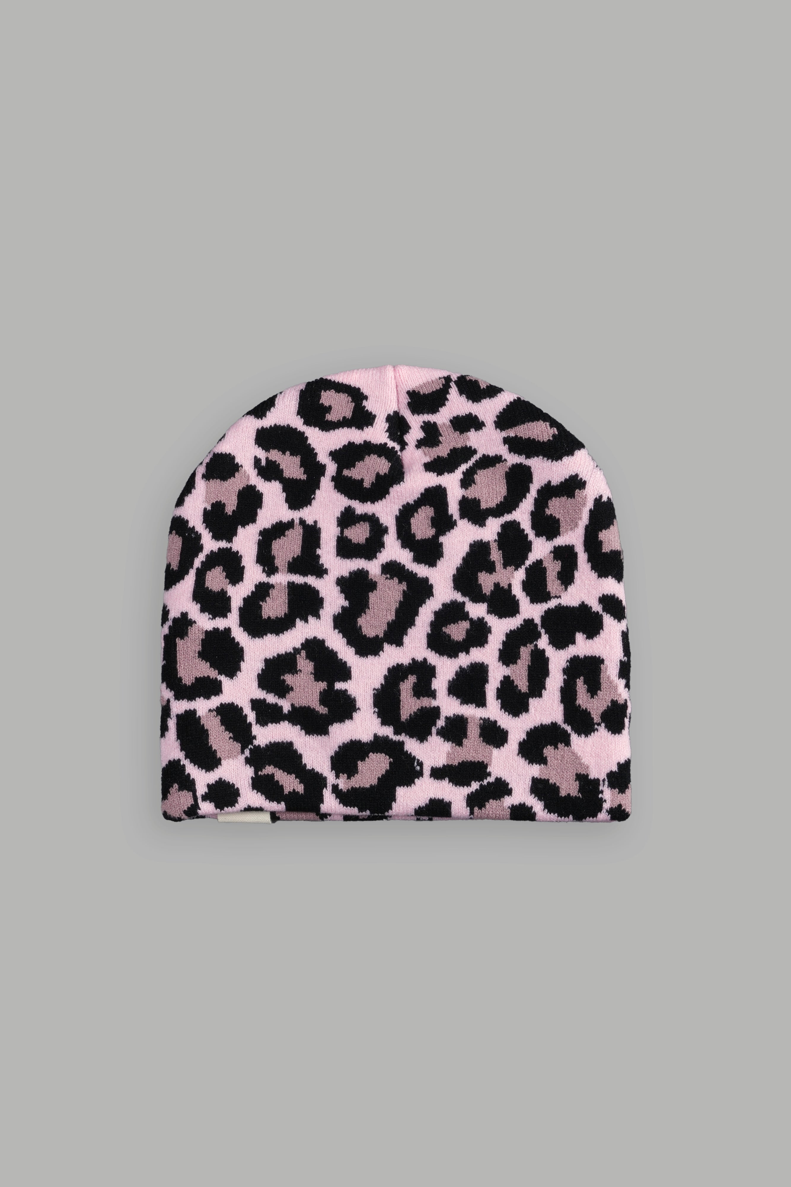 Wolf Patch V2 Cap Beanie in Cloud Pink Leopard