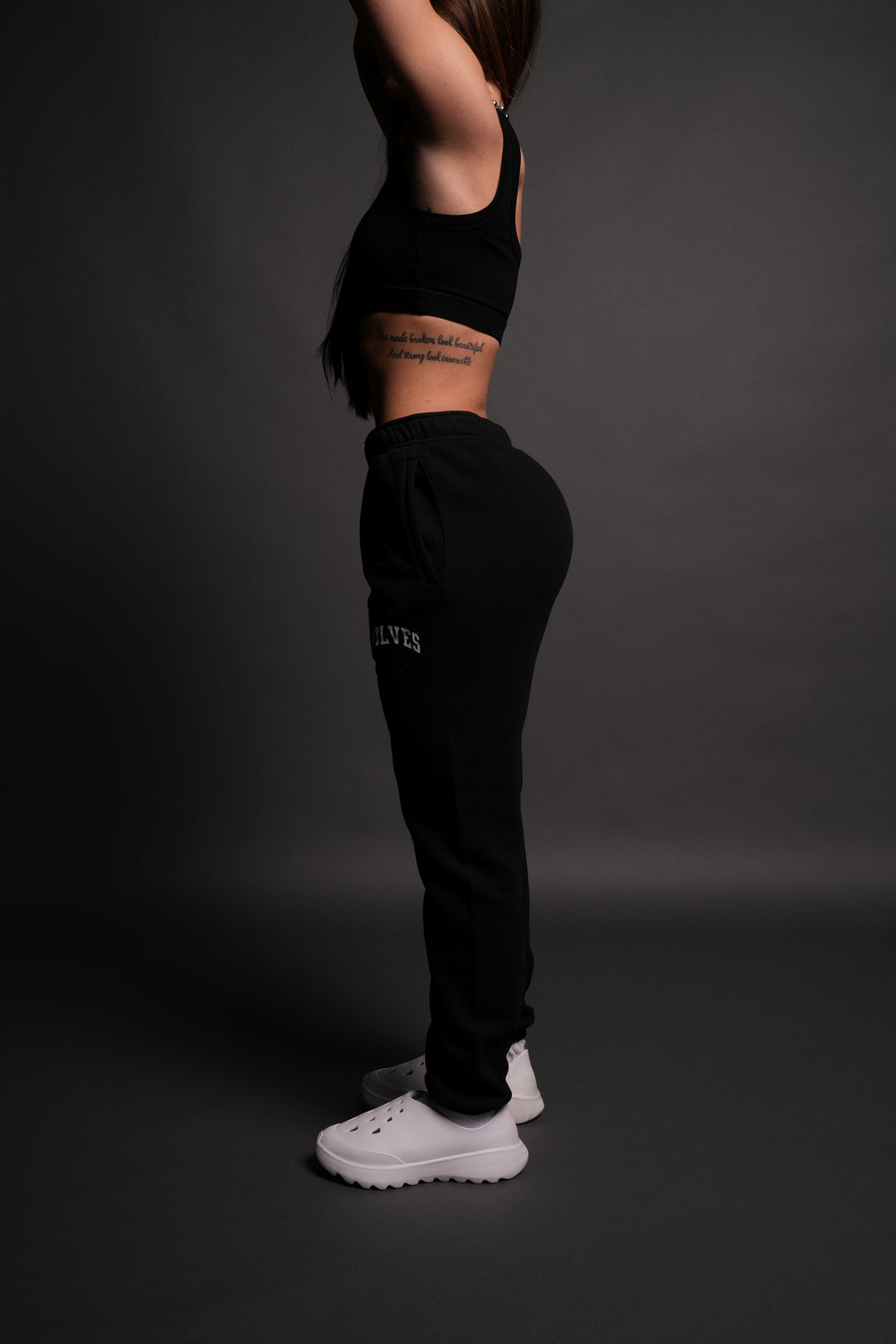 Loyal Wolf She Post Lounge Sweats in Black