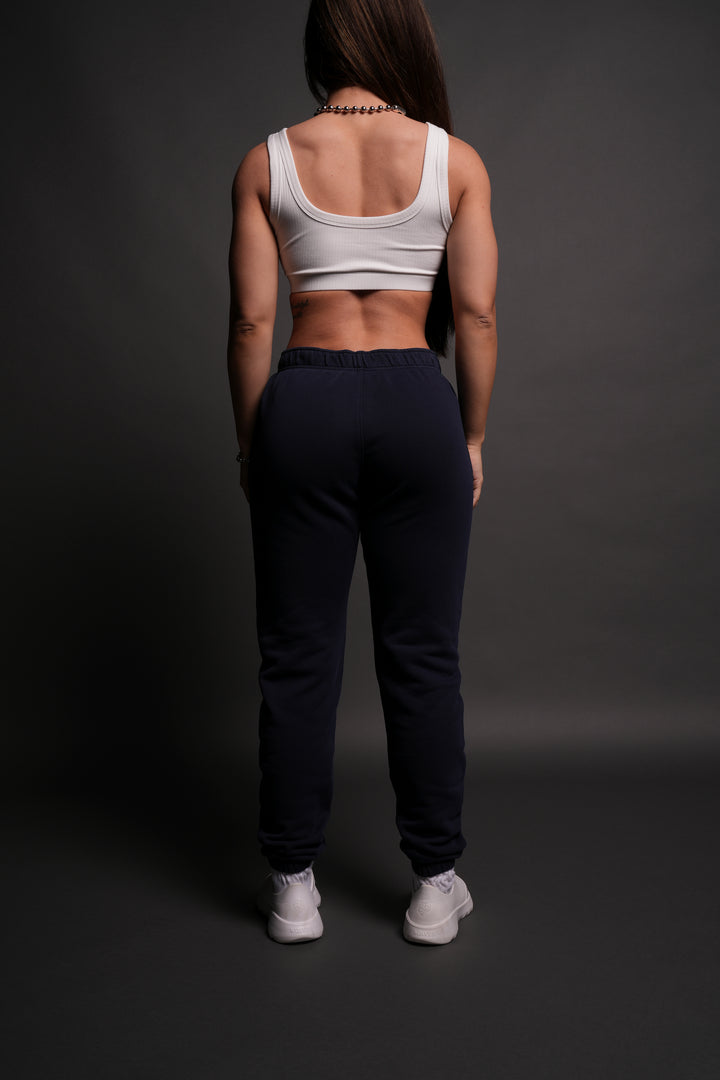 Loyal Wolf She Post Lounge Sweats in Navy/Maroon