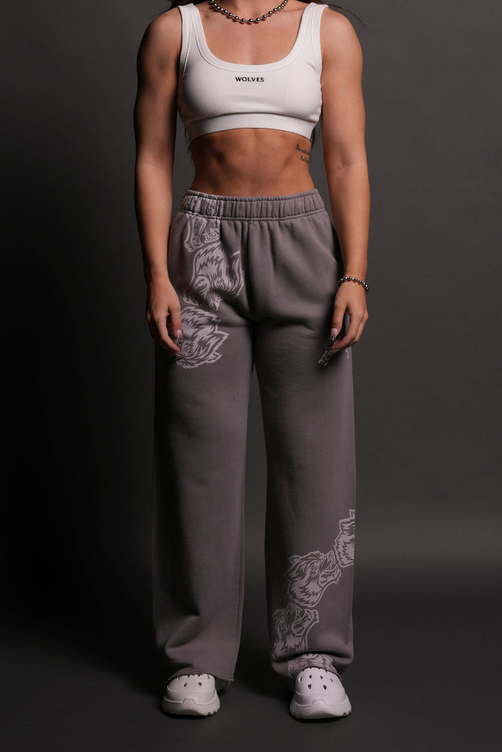 Surrounded By Family She Big Cozy Sweats in Pale Gray