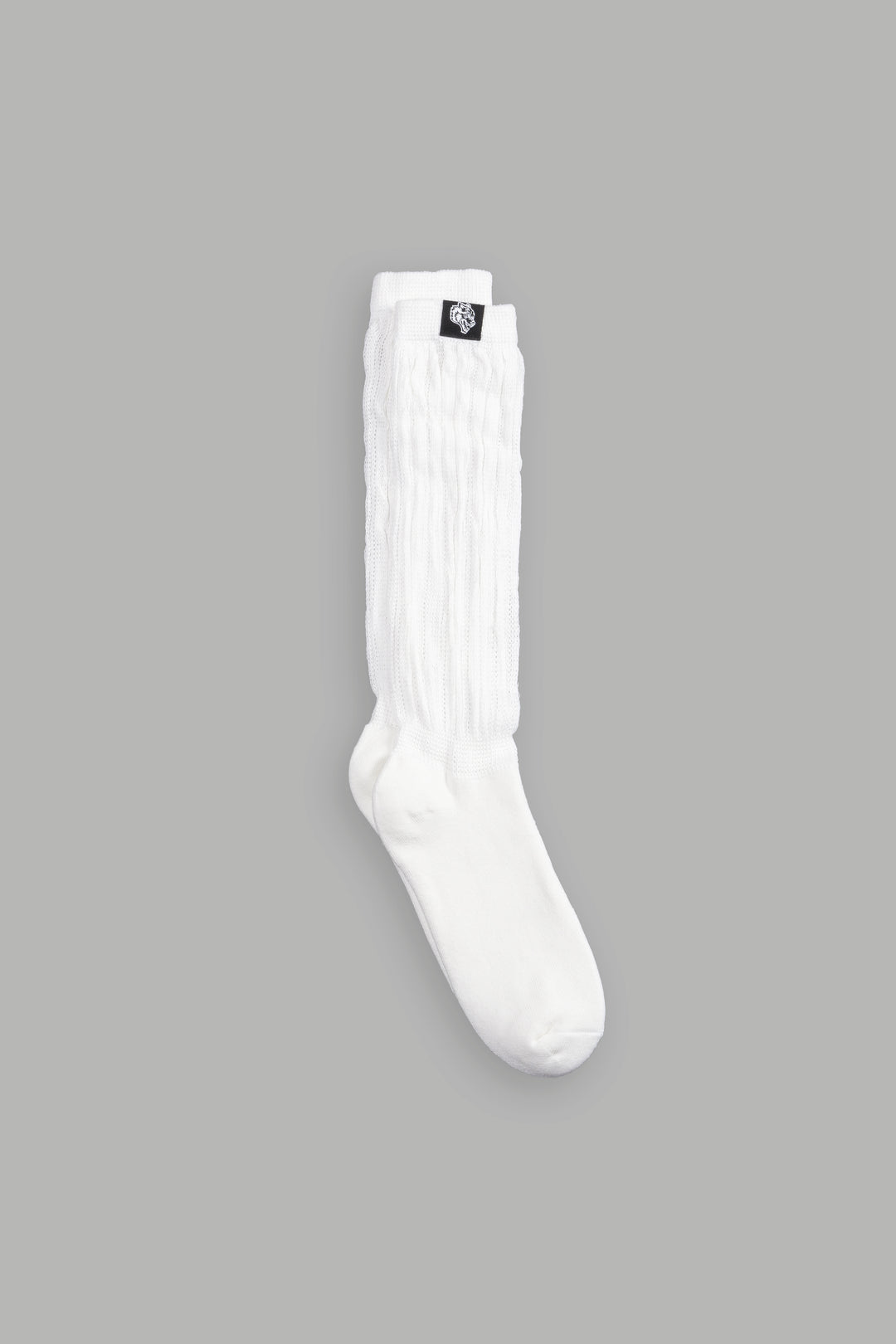 Wolf Patch High Rise Comfy Socks in Cream