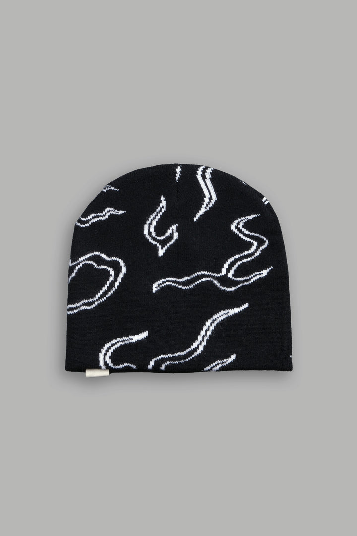 Our Fire Cap Beanie in Black/White