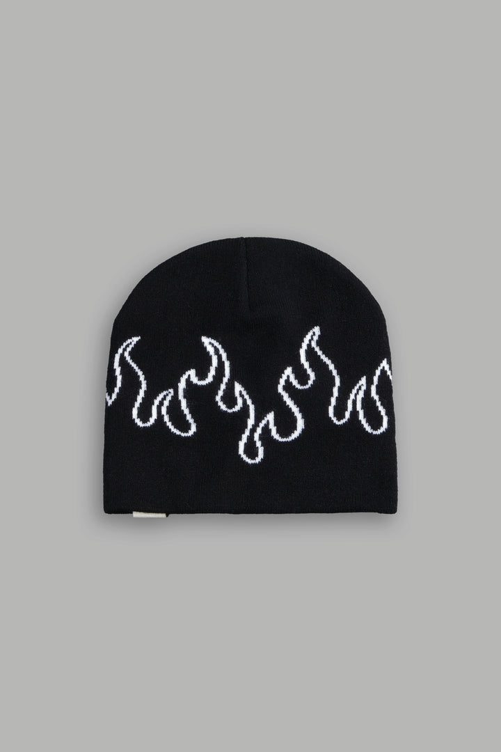 Eternal Flame Cap Beanie in Black