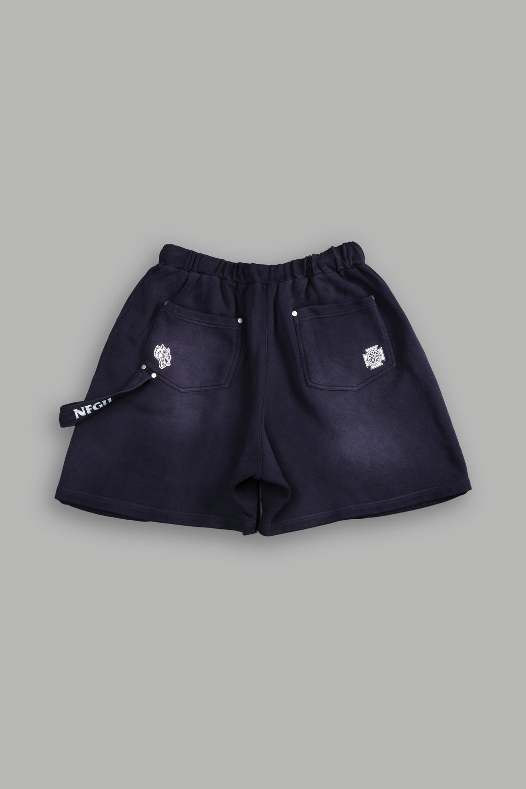 NFGU Forever Rivet Fleece Shorts in Nightshade Sun Fade