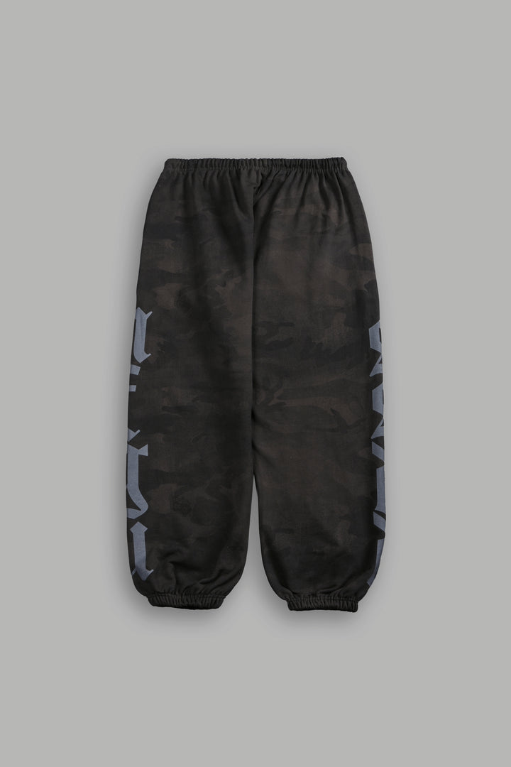 Our Mantra Lounger Sweat Pants in Black Vintage Woodland Camo
