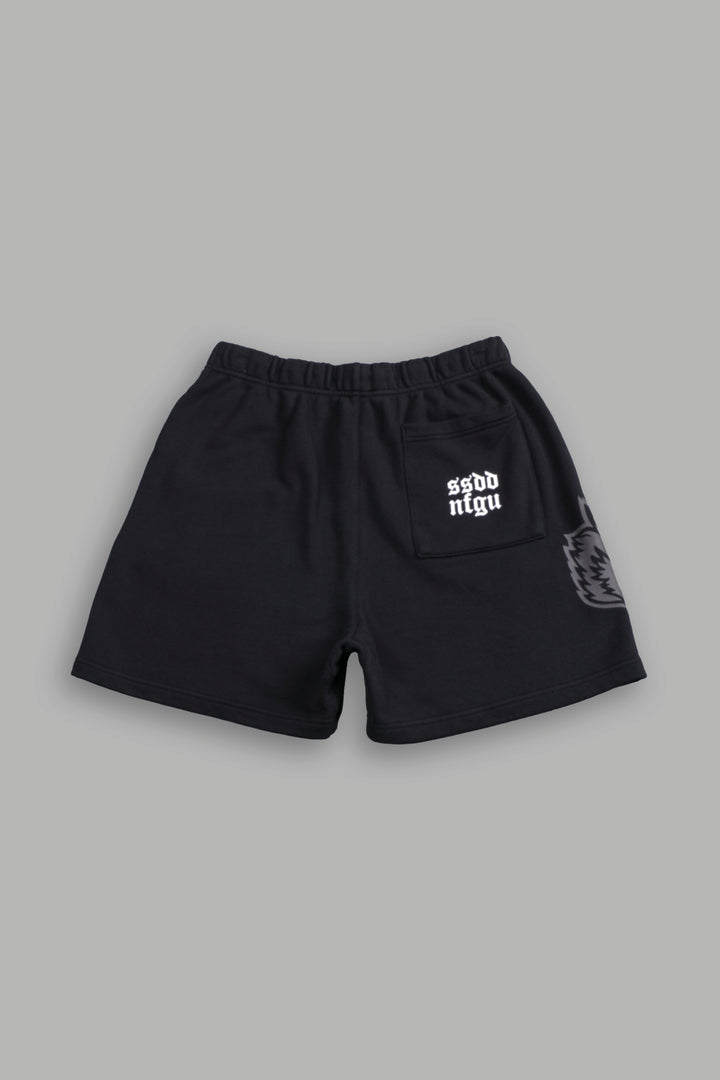 Wolves House Post Lounge Sweat Shorts in Black