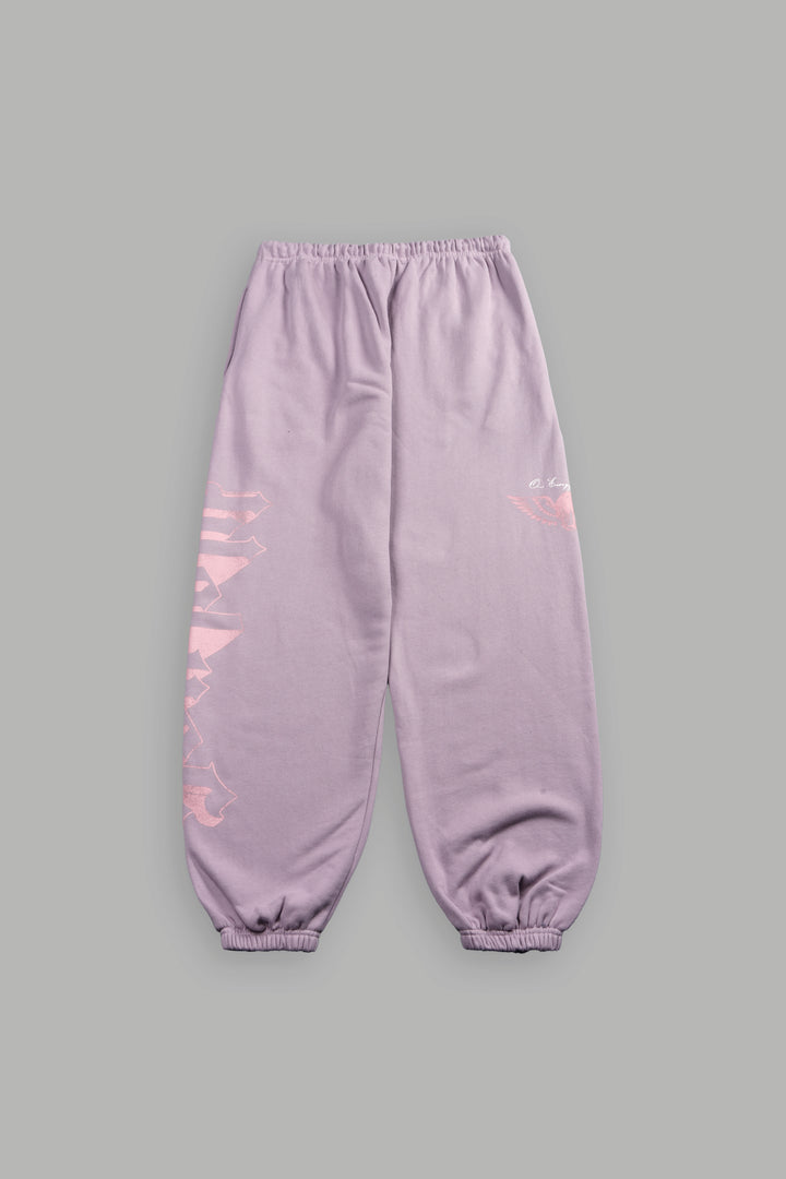 Free Will V2 Lightweight Lounger Sweat Pants in Purple Smoke