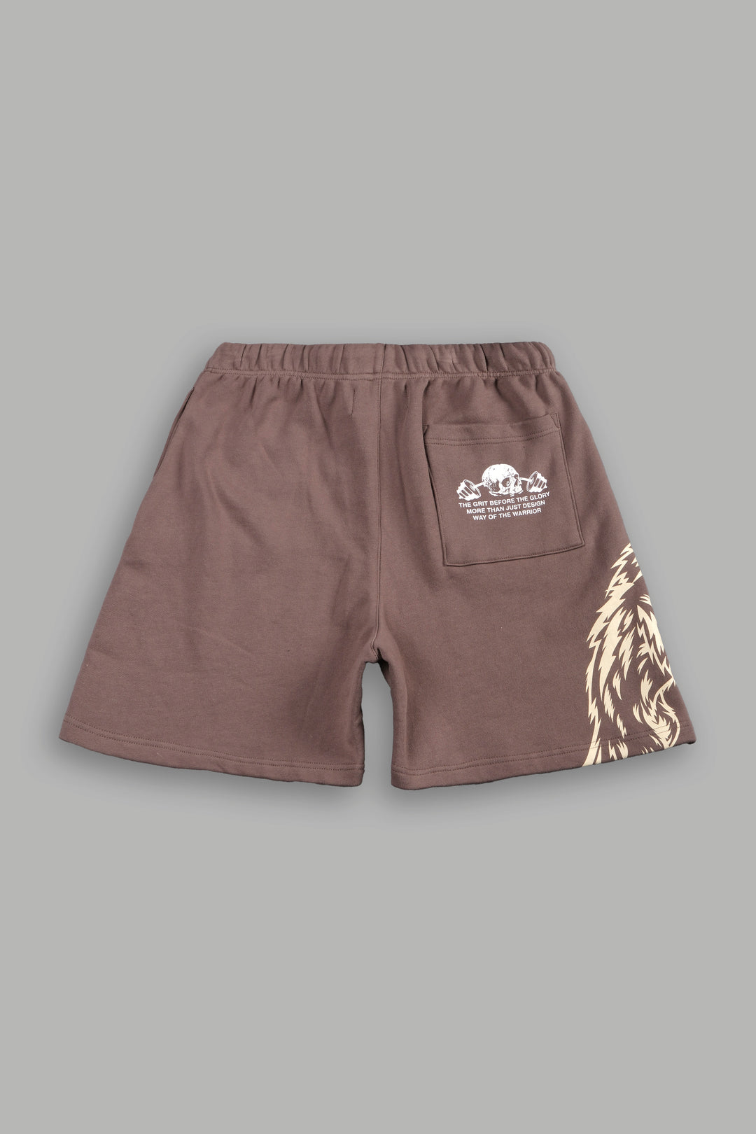 Leap Of Faith V2 Oversized Post Lounge Sweat Shorts In Mojave Brown