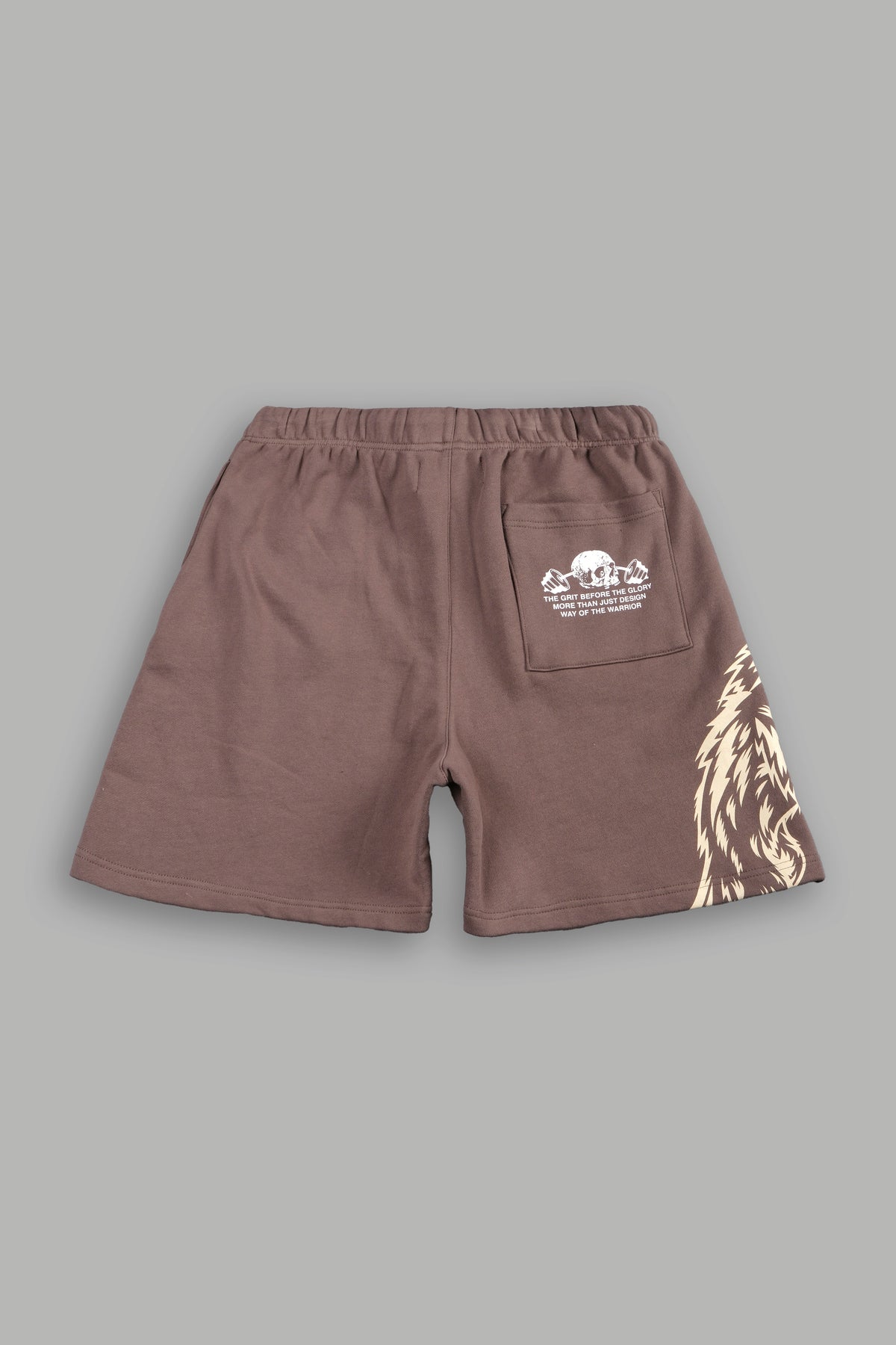 Leap Of Faith V2 Oversized Post Lounge Sweat Shorts In Mojave Brown