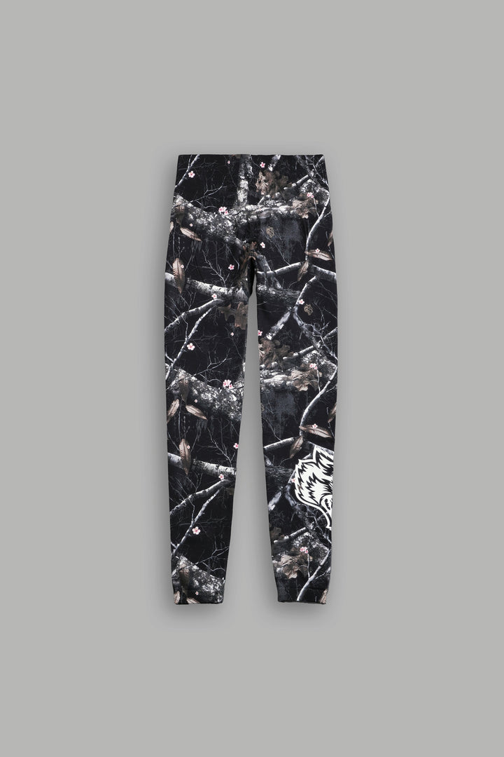 Big Wolf "Everson Seamless" Huxley Scrunch Leggings in Darc Blossom Woodland Camo