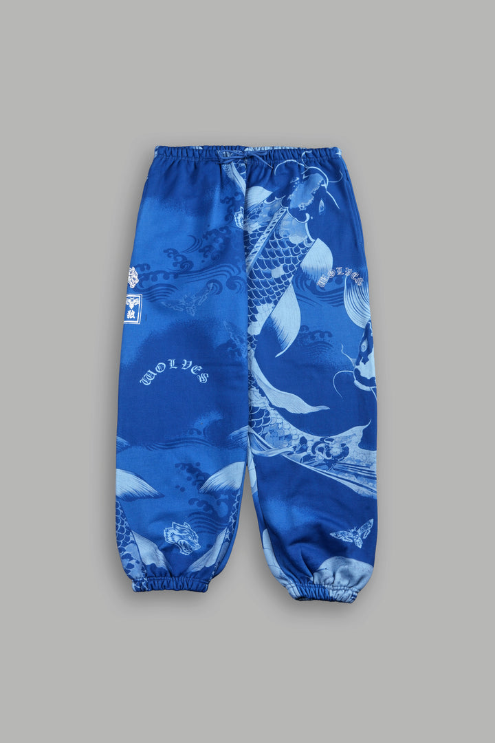 Darc Koi Lightweight Lounger Sweat Pants in Serenity Blue