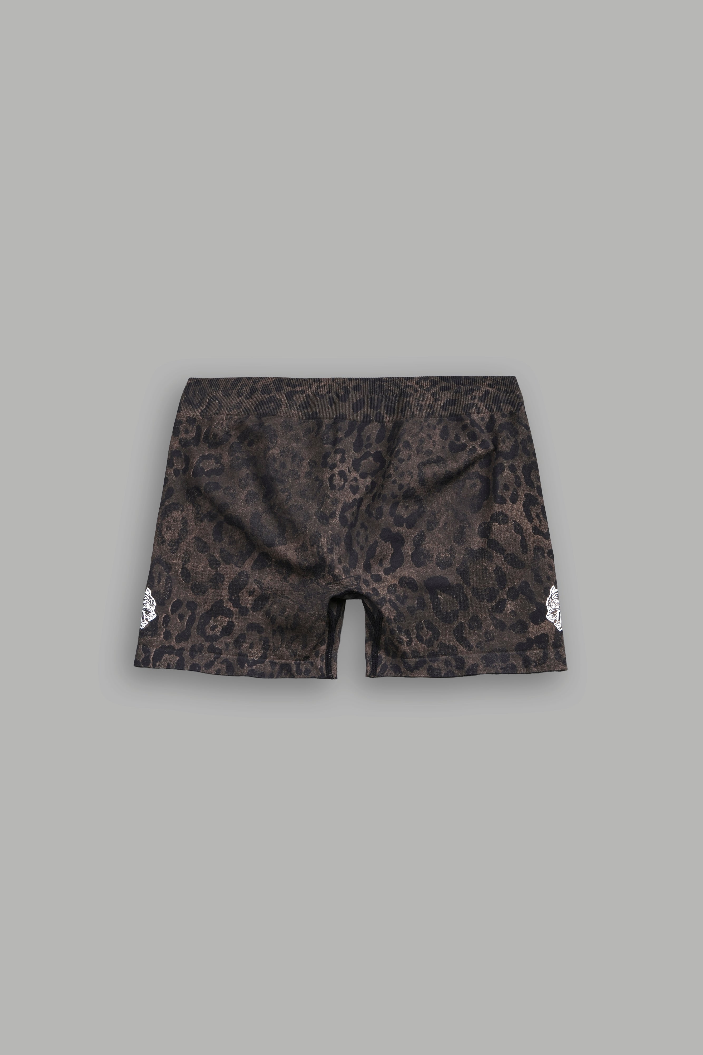 Dual Wolf Harlow Soft Seamless Shorts in Darc Brown Leopard