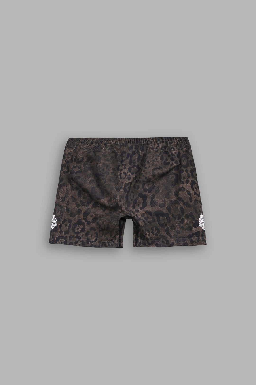 Dual Wolf Harlow Soft Seamless Shorts in Darc Brown Leopard