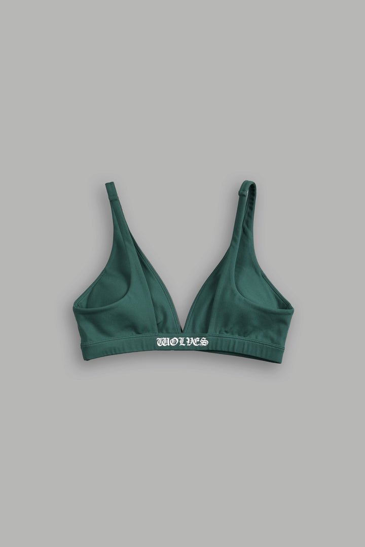 Chopper V Sports Bra in Hunter Green