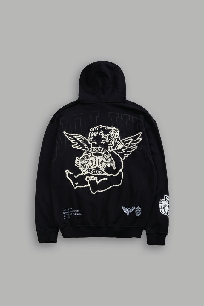 Wolves Club Cherub Pierce Hoodie in Black – DarcSport