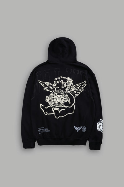 Wolves Club Cherub Pierce Hoodie in Black – DarcSport