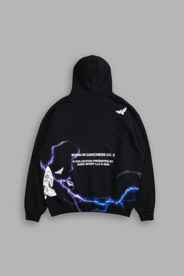 Catwoman "Side-By-Side" Bishop Hoodie in Black