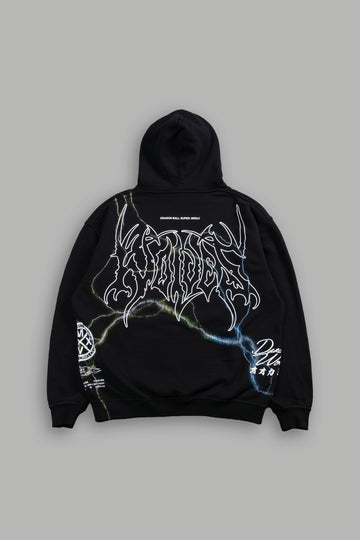 Super Saiyan Gogeta "Side-By-Side" Pierce Hoodie in Black