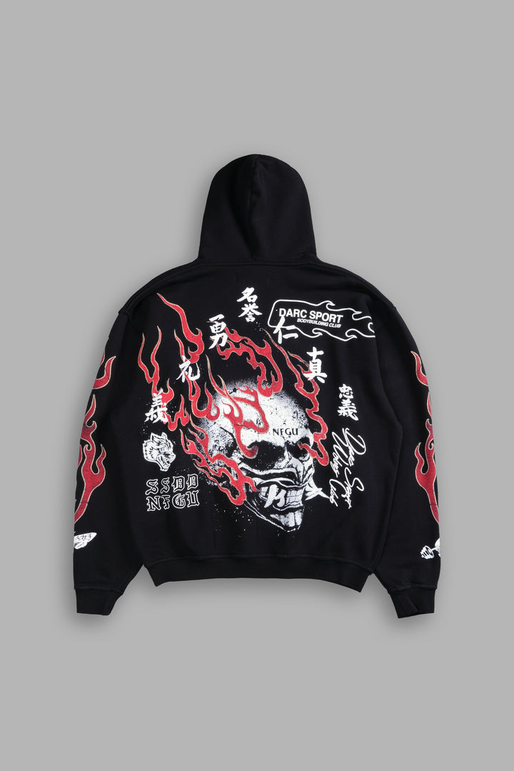 NFGU Mempo Flames "Pierce" Hoodie in Black