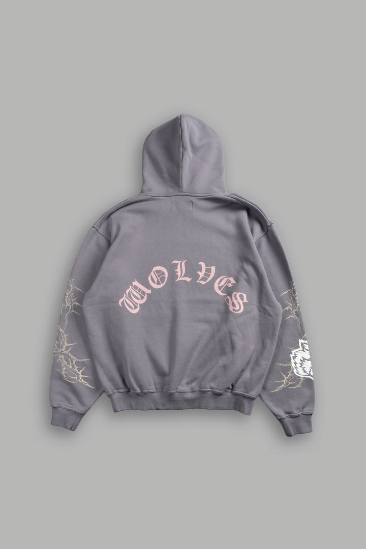 Scorpion Rose "Pierce" Hoodie in Dove Gray