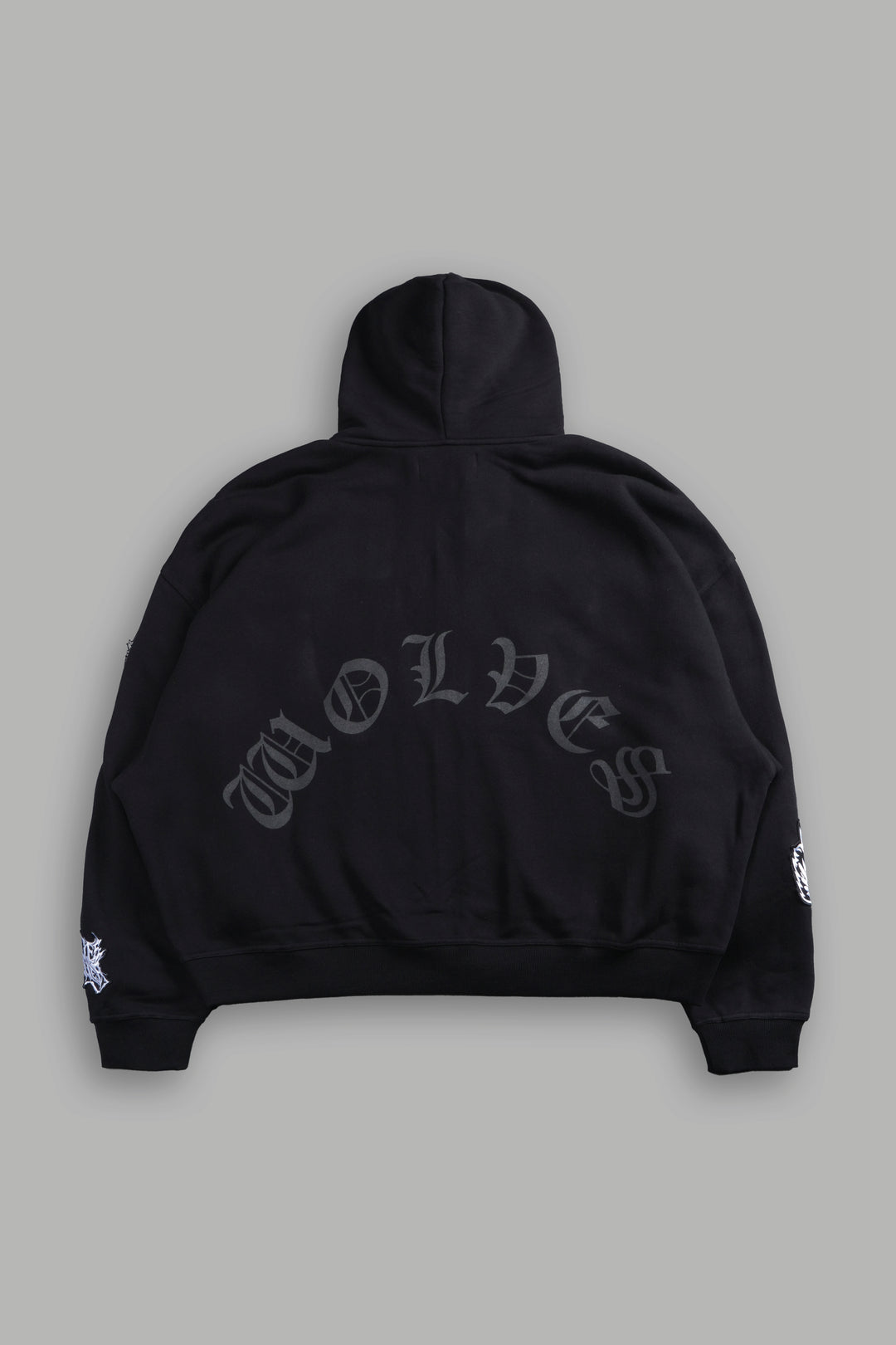 Darc Kulture Vex Double Zip Hoodie in Black