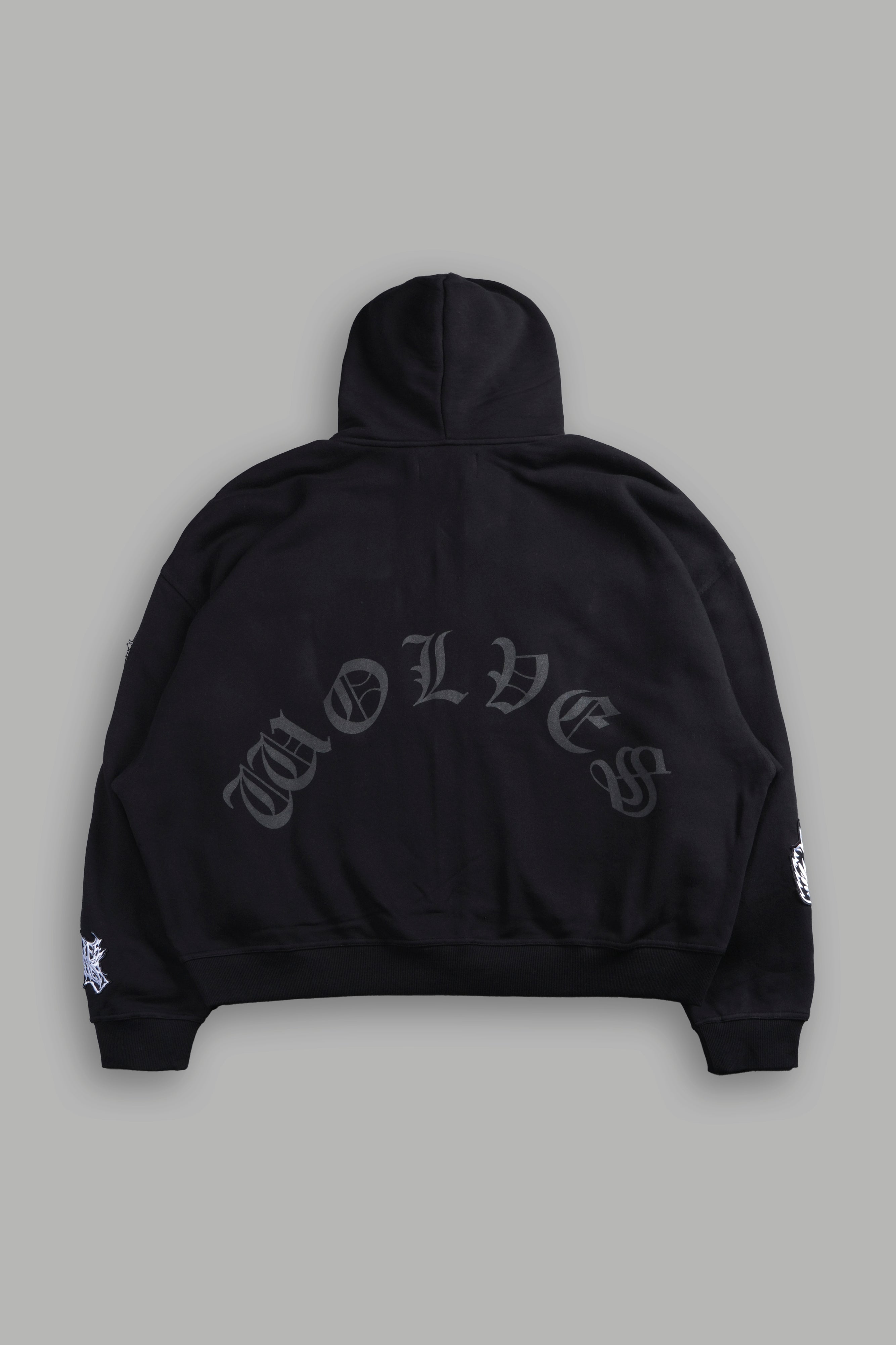 Darc Kulture Vex Double Zip Hoodie in Black