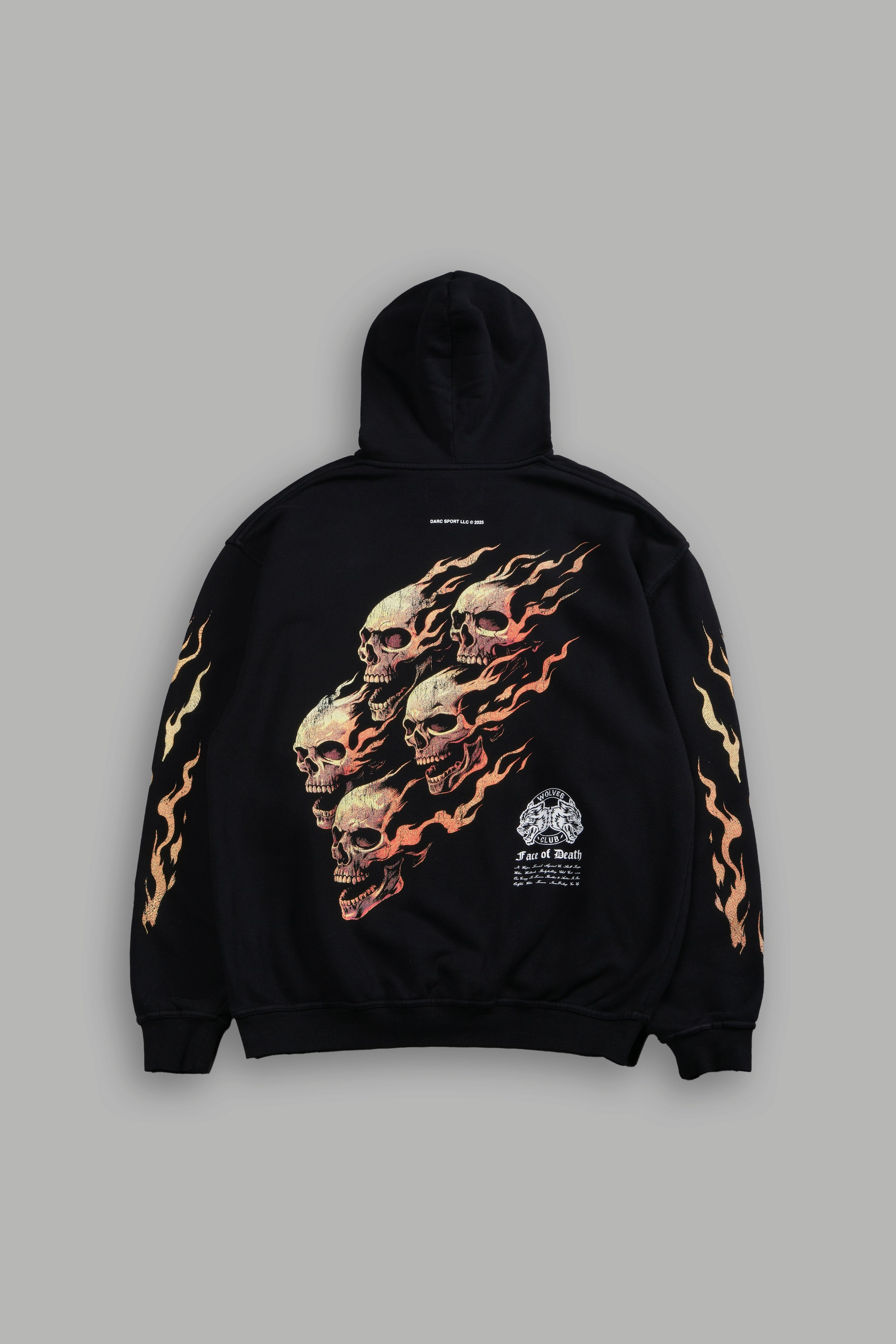 Death Face "Pierce" Hoodie in Black
