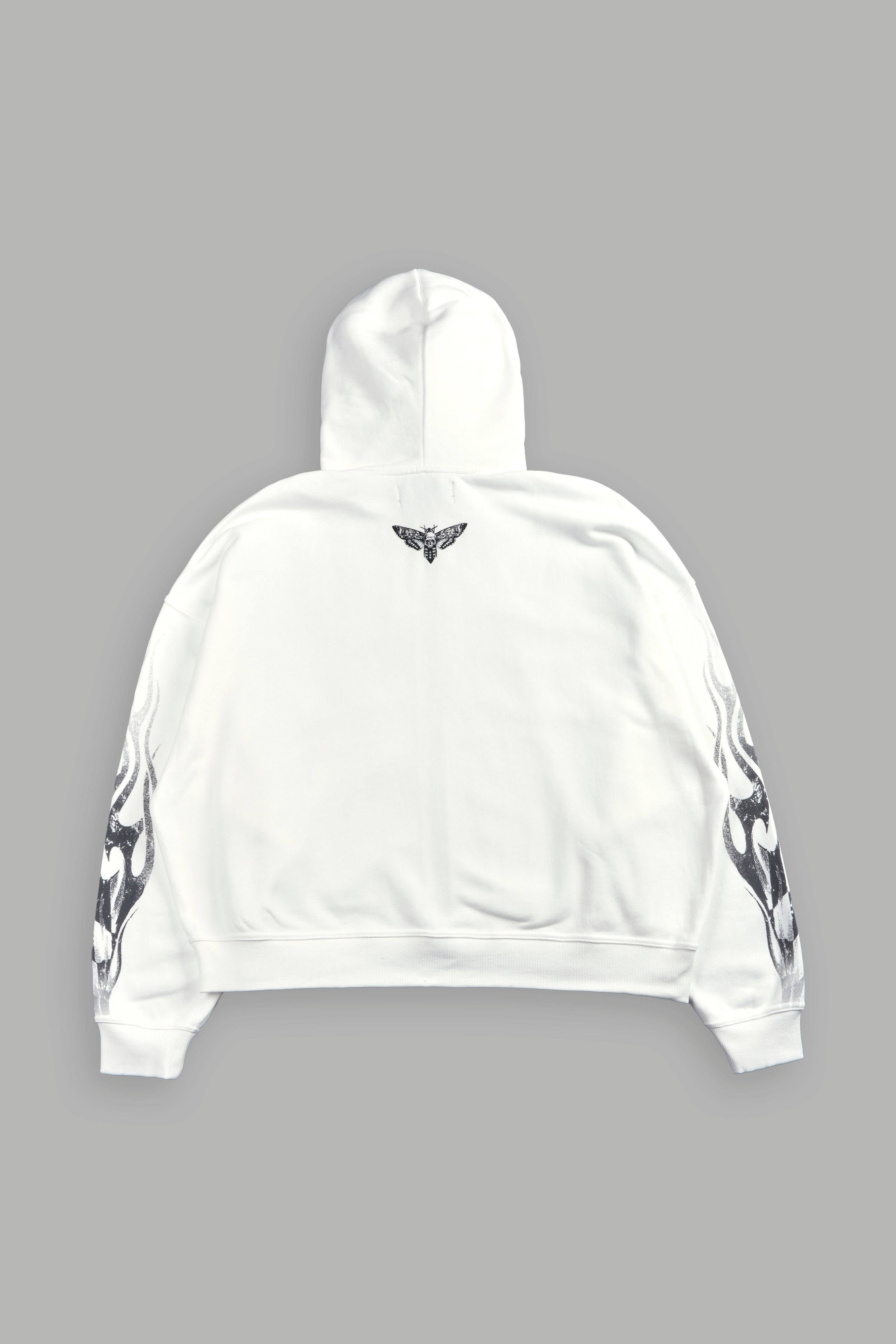 Race Inferno Vex Double Zip Hoodie in Cream