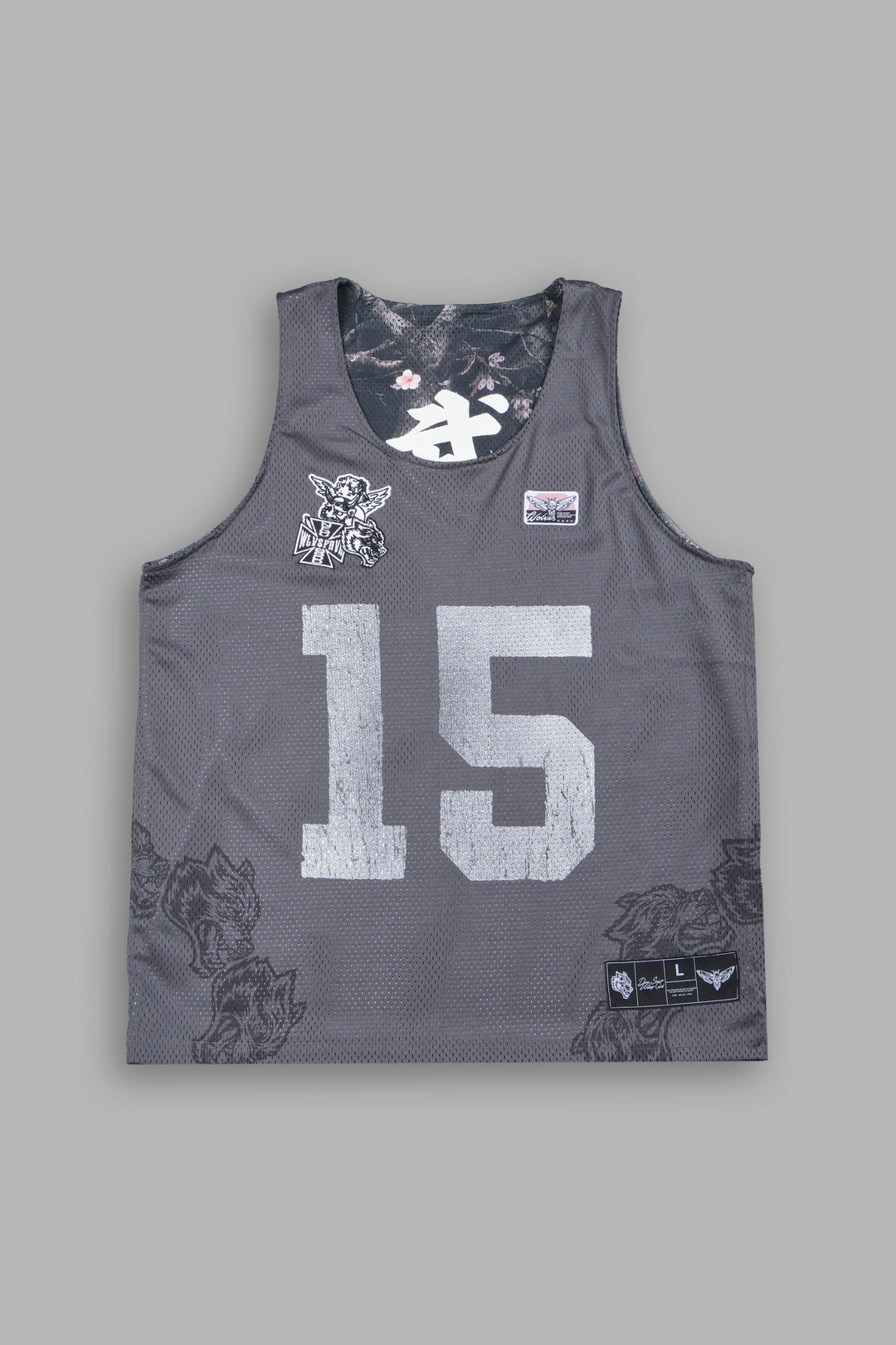 Shadow Blossom Reversible Bball Jersey In Slate Gray / All Of Us Camo
