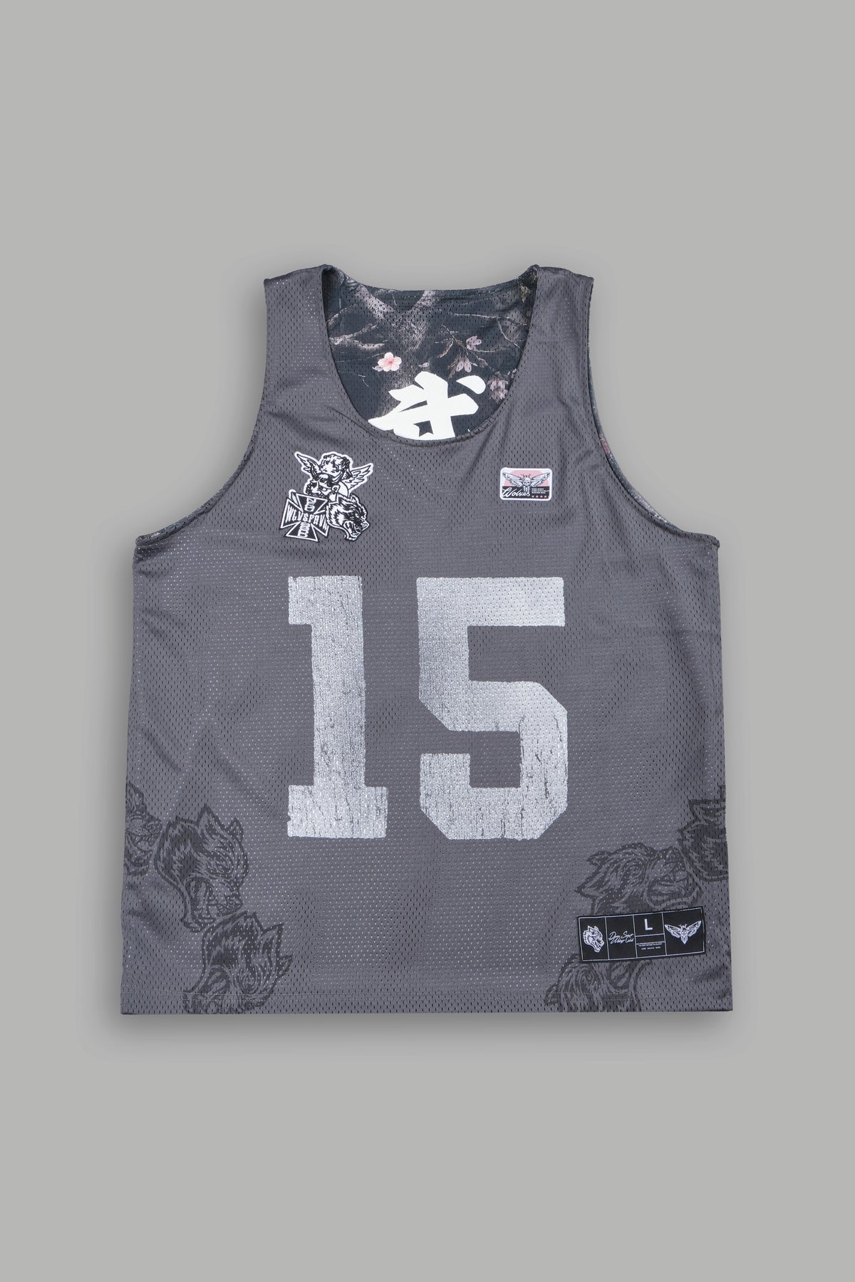 Shadow Blossom Reversible Bball Jersey In Slate Gray / All Of Us Camo