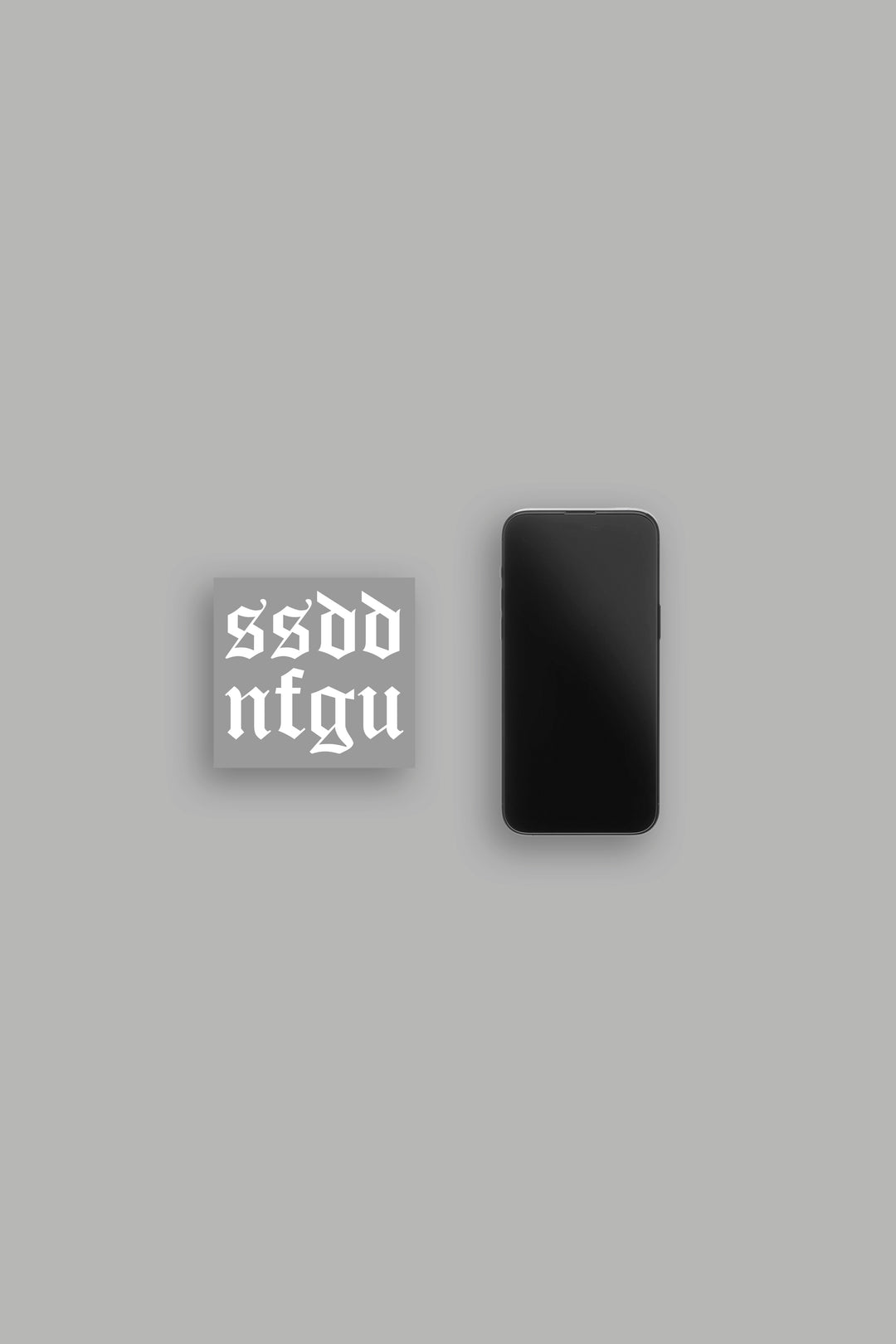 SSDDNFGU Small Vinyl Decal in White