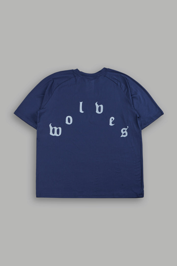 Pyramid V3 Dry Wolf Raglan Ss Tee In Navy